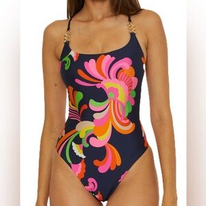 Trina Turk Multicolor Swirl One-Piece Swimsuit